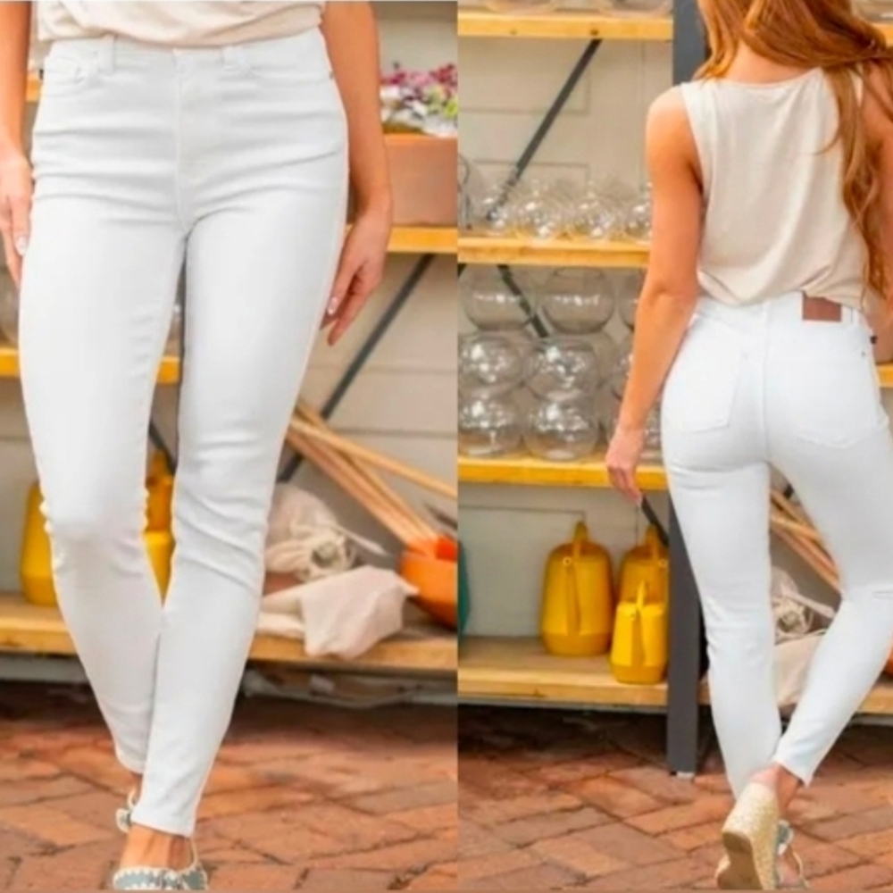 Judy Blue White Jeans Sunday Stroll High Rise Skinny JB82661 11/30